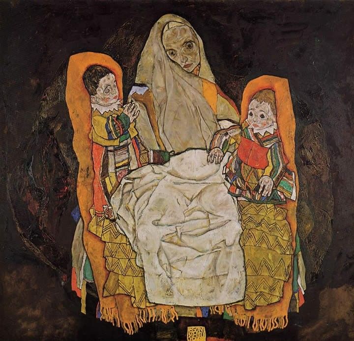 Egon Schiele Mother with Two Children